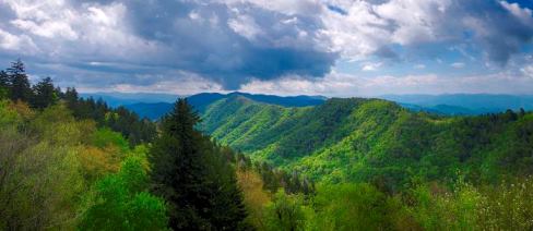 Smoky Mountains and Clouds, Tennessee.