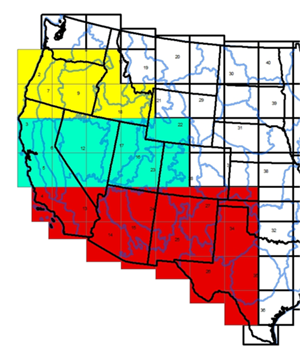 Map of SW and Great Basin areas